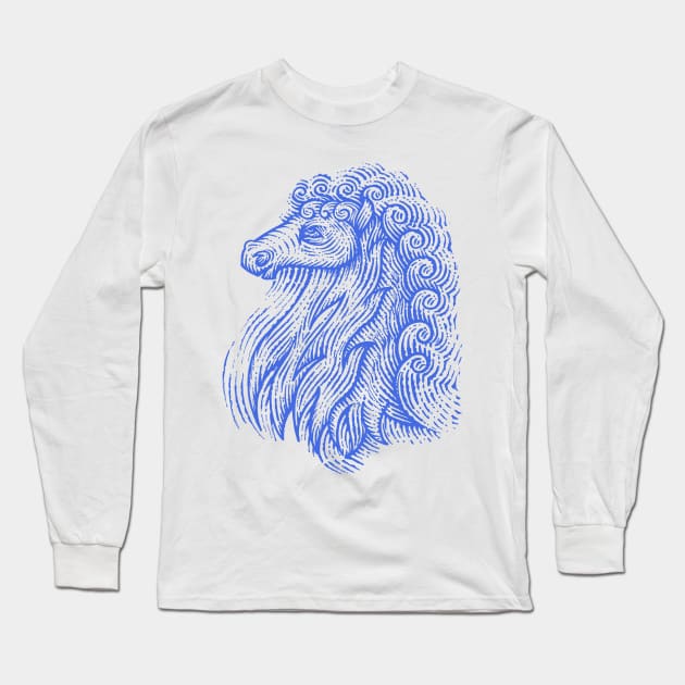 Curly Horse Long Sleeve T-Shirt by GeeTee